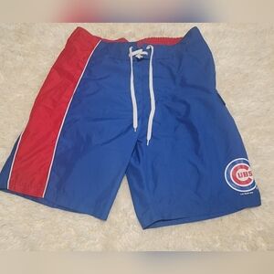 Chicago Cubs MLB Genuine Merchandise   Blue Lined Swim Short Trunks Sz. XL